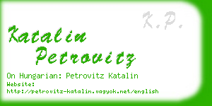 katalin petrovitz business card